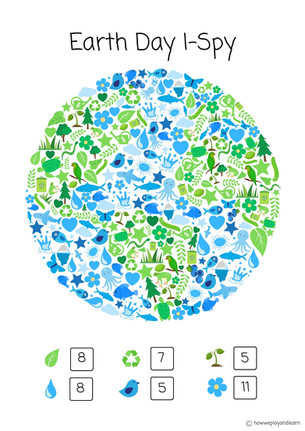 Earth day ispy worksheet