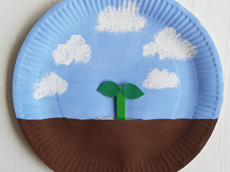 Paper plate seedling craft