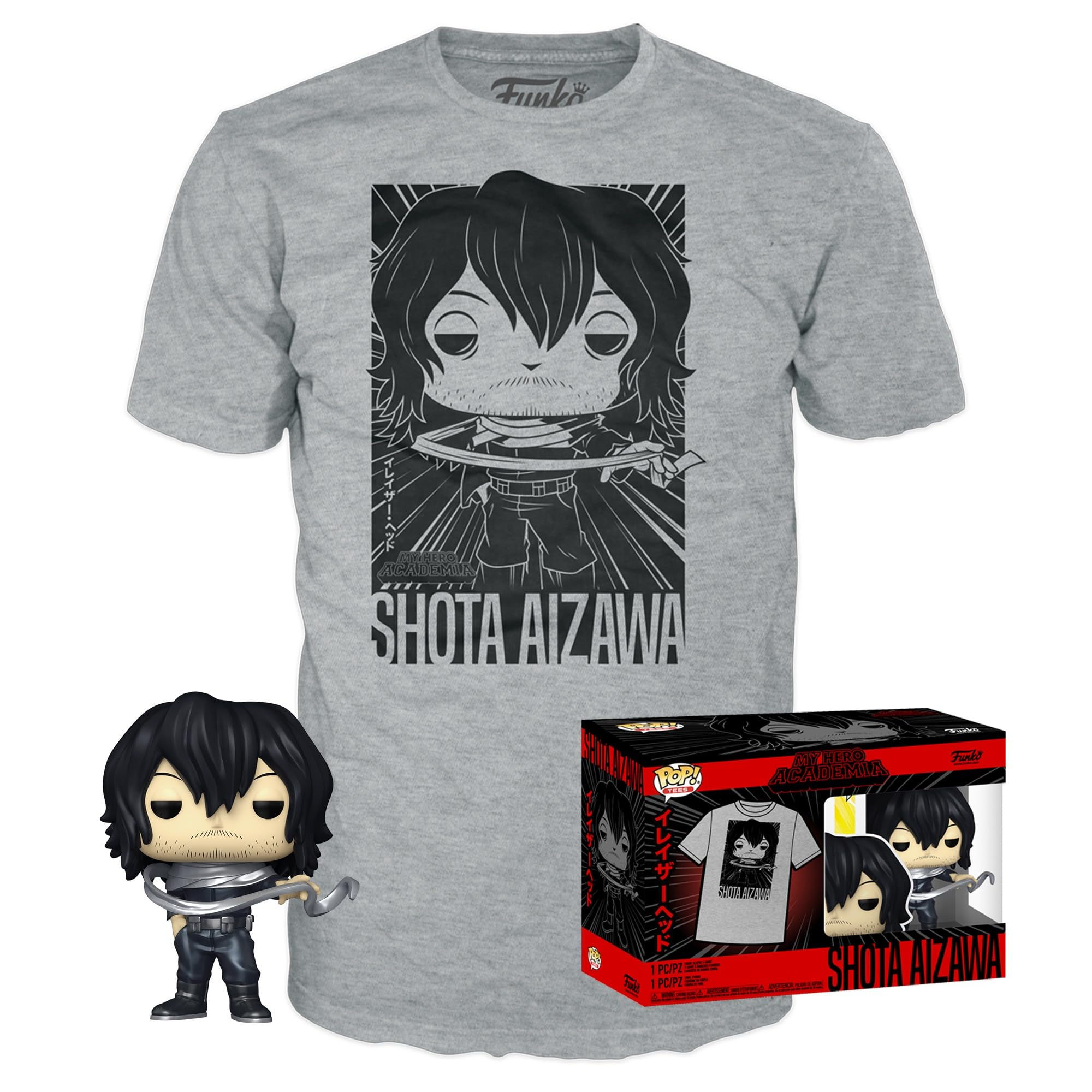 Funko Pop! My Hero Academia - Shota Aizawa y Camisa Talla L