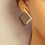 Thumbnail: Metal Square Hoop Earrings