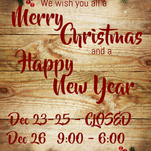 Merry Christmas to ALL. The ReStore will reopen December 26th @ 9:00 am.