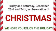 Closed for Christmas