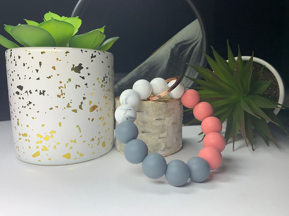 Thumbnail: Rubber Bead Stretchy Keychains 