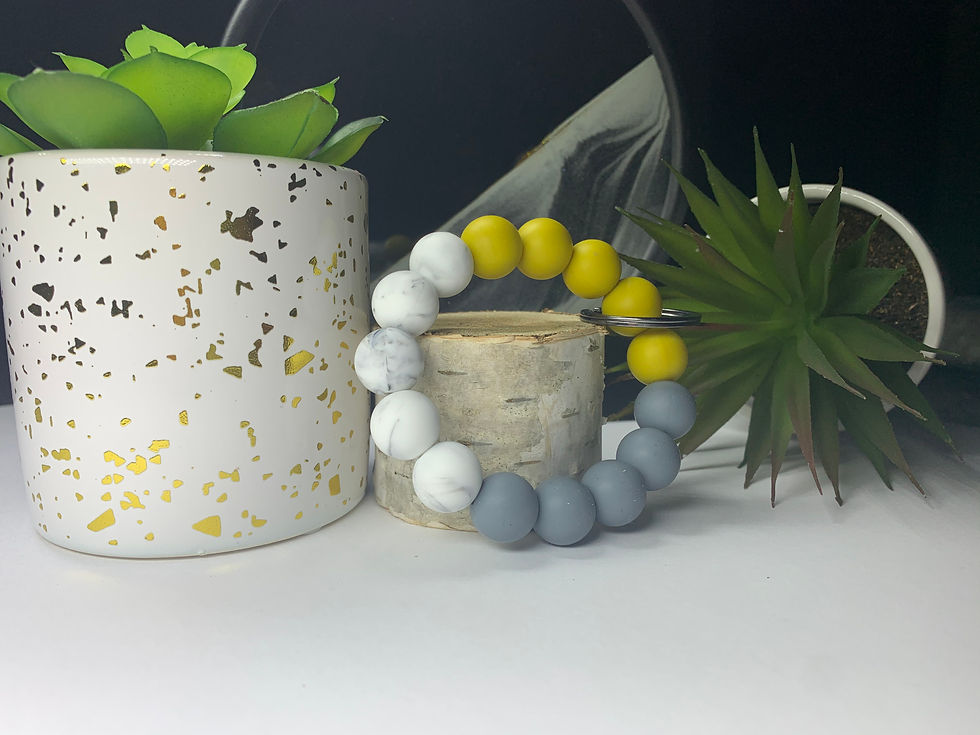 Thumbnail: Rubber Bead Stretchy Keychains 