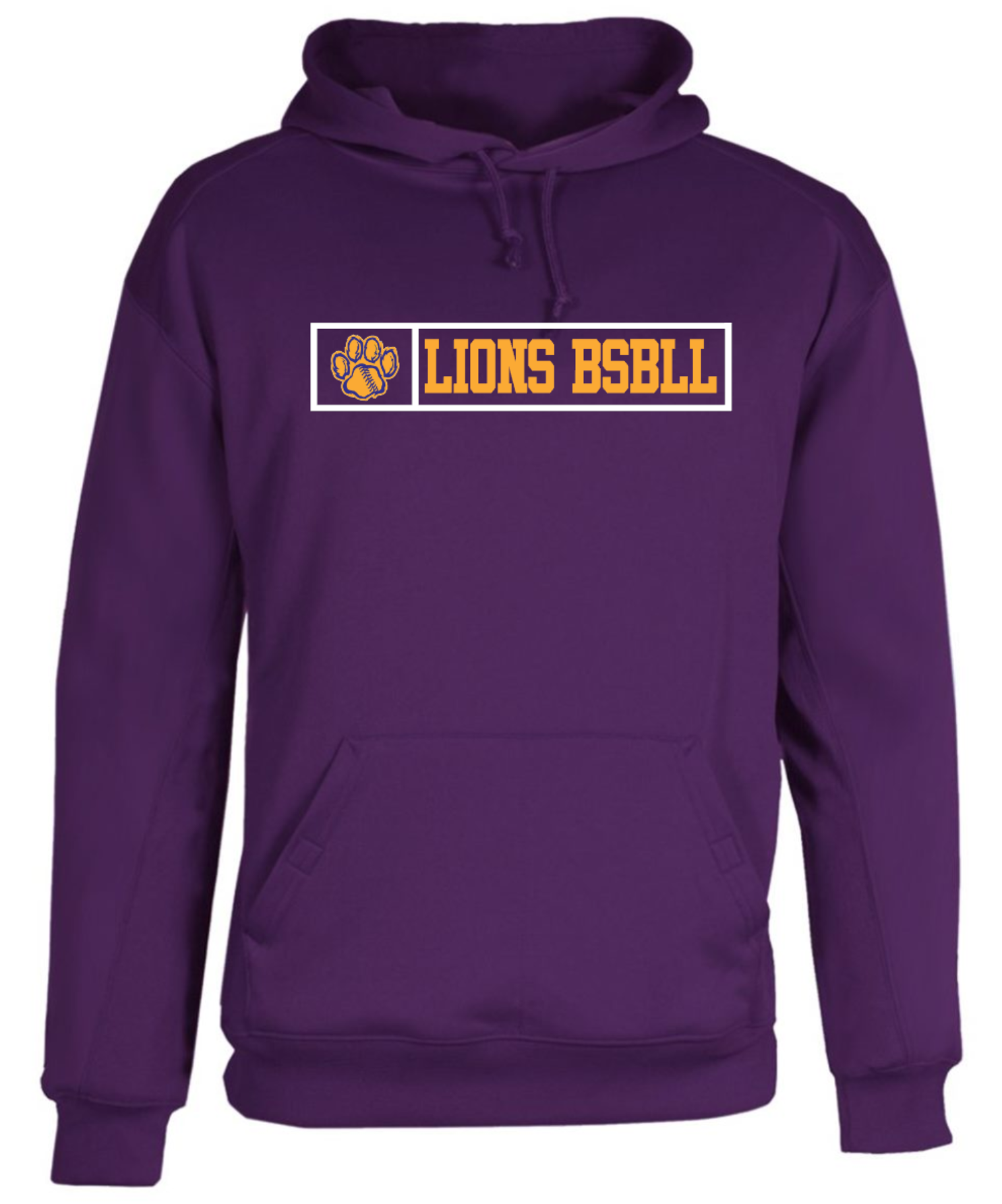 Lions Baseball Performance Fleece Hooded Sweatshirt | Purple