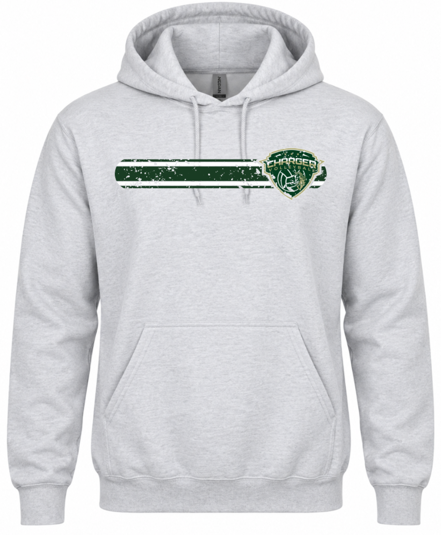Chargers Volleyball Distressed Stripe Hoodie