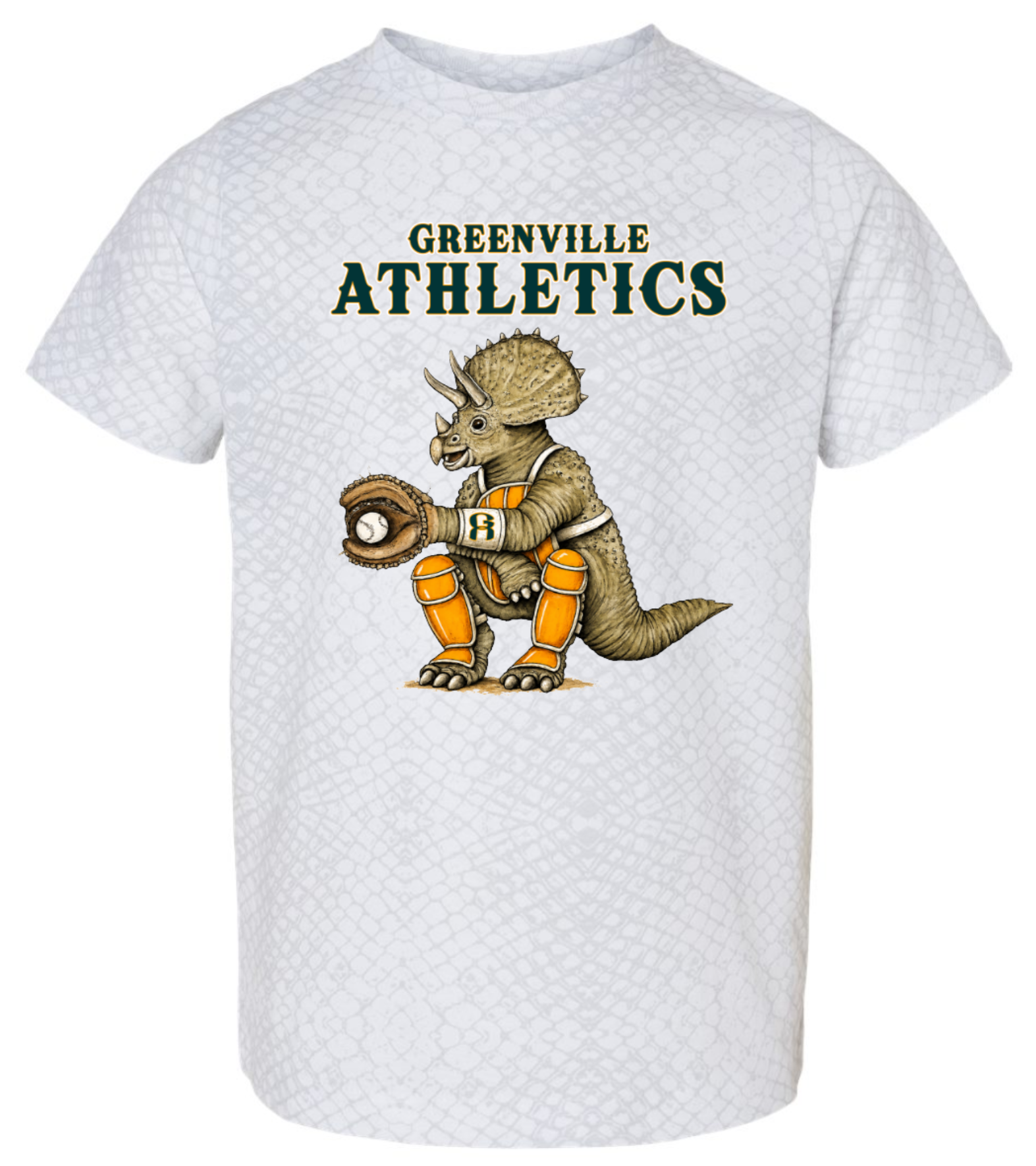 Toddler Athletics Fine Jersey Tee | White Reptile