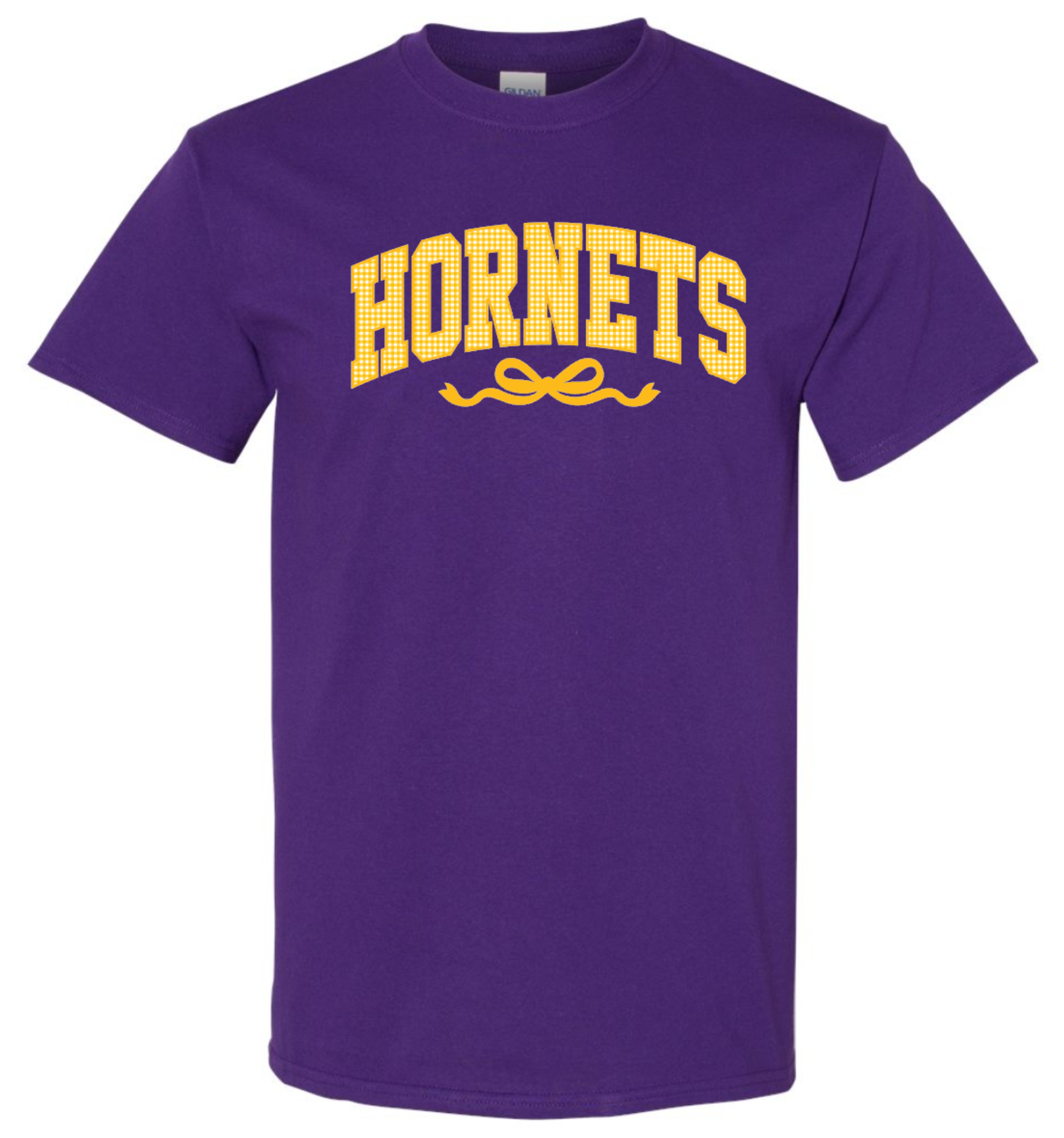 Hornets Gingham Bow Cotton T-Shirt
