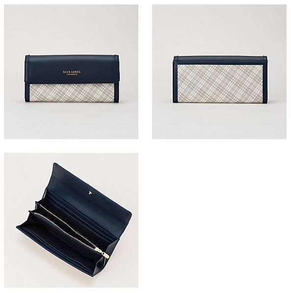 Thumbnail: Micro check Long Wallet (BLUE)