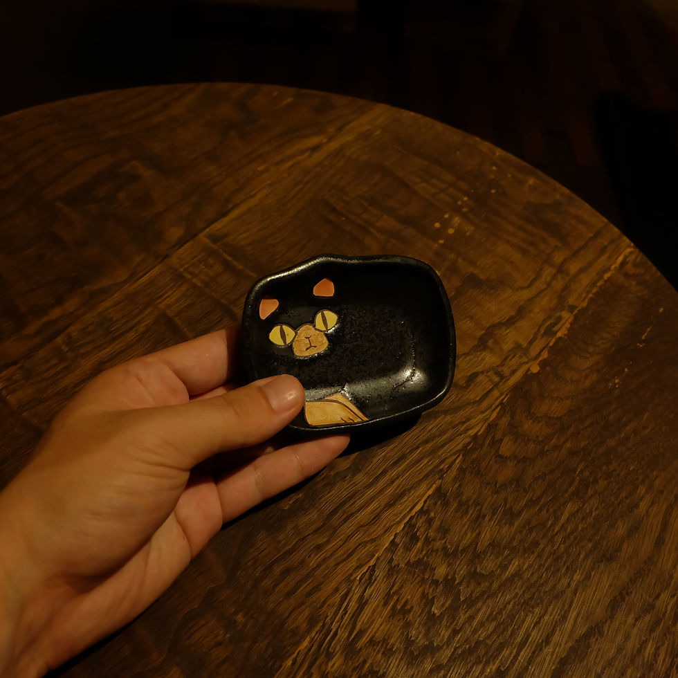 サムネイル： Cat small plate black
