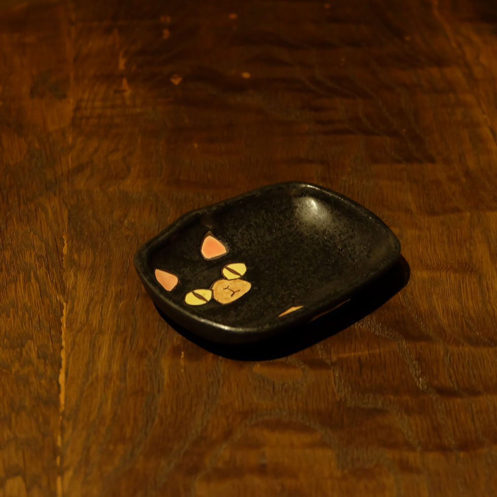 サムネイル： Cat small plate black