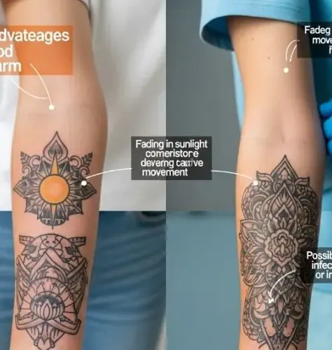 Nadelen van een tatoeage op de onderarm en waarom het misschien niet de beste keuze is