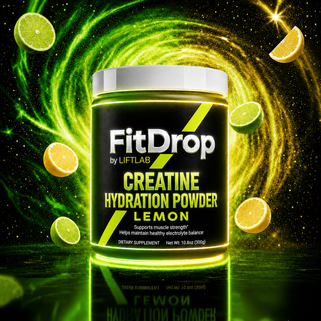 FitDrop Creatine Hydration Powder Lemon Flavor