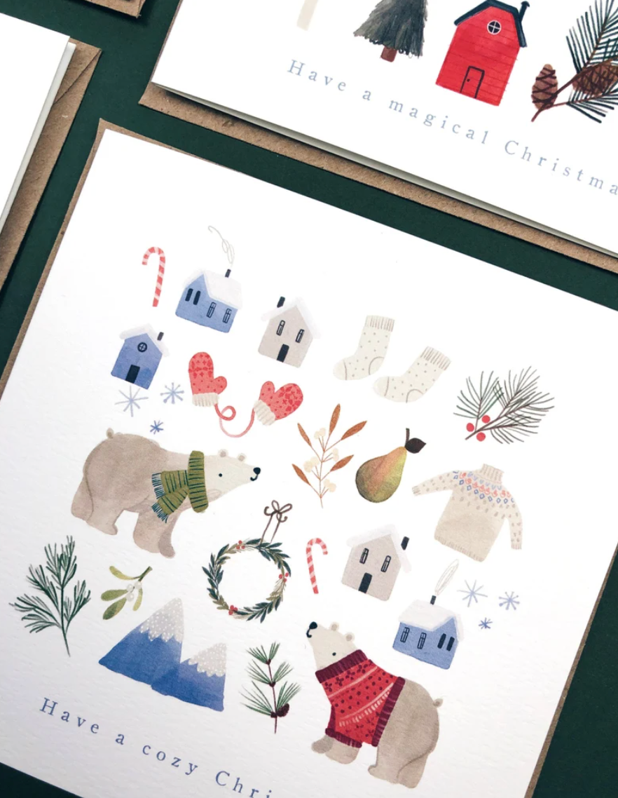 Thumbnail: Cozy Christmas - Illustrated Christmas card pack