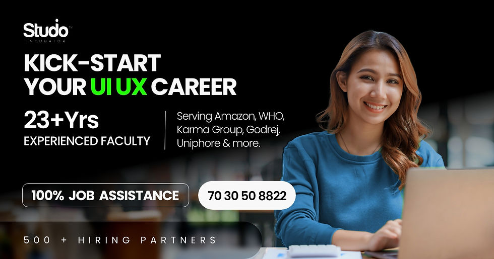 UIUX Career, Design Job, UIUX and Graphic Design courses, Studio Incubator Pune