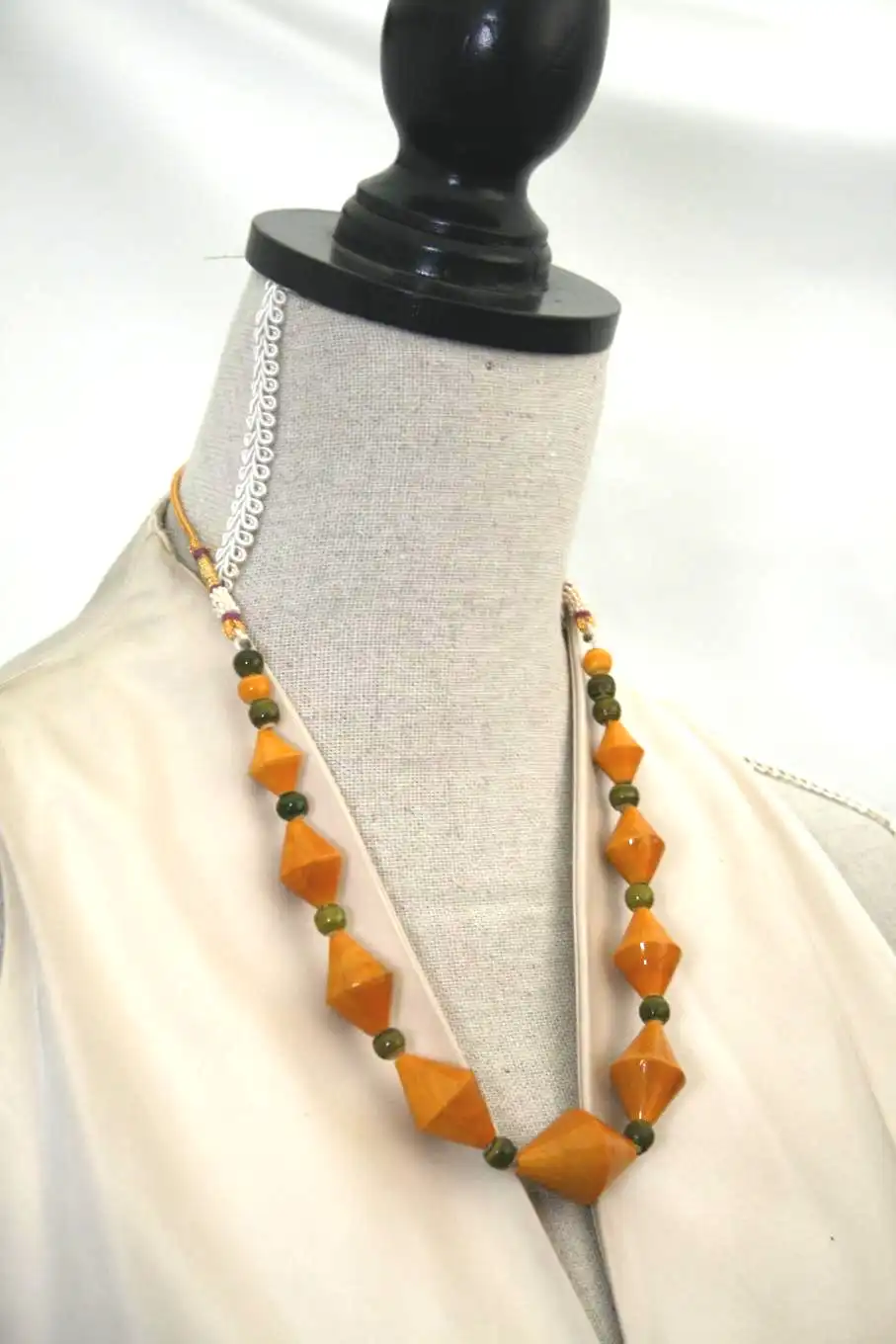 LacqWear™ Dicone Wooden Bead Necklace Set