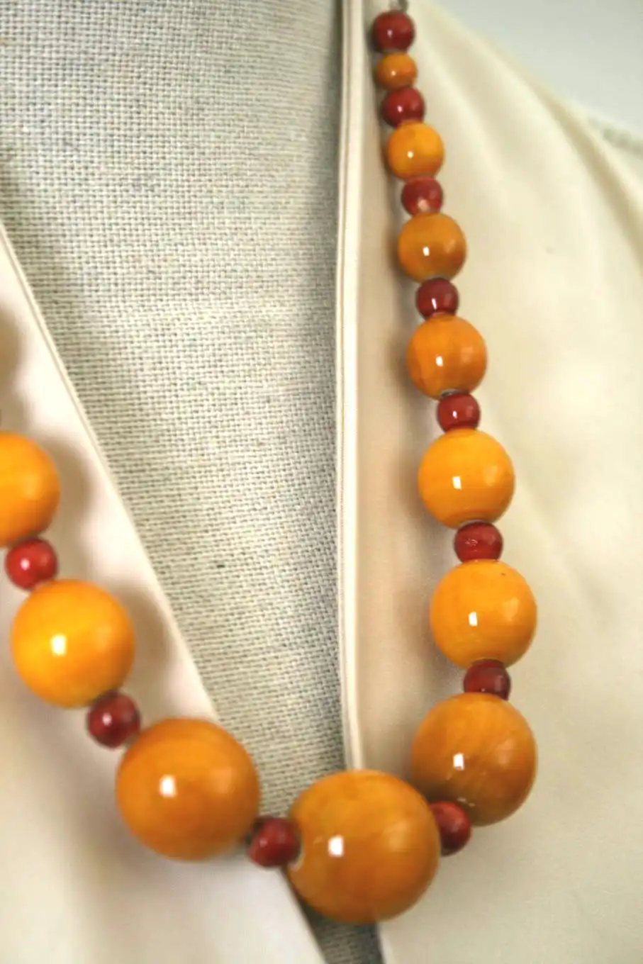 Thumbnail: LacqWear™ Sphere Wooden Bead Necklace Set