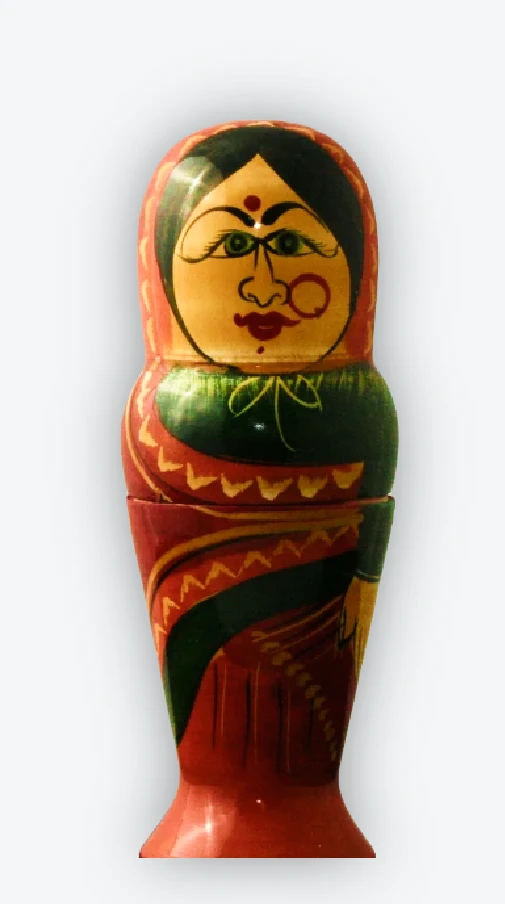 Thumbnail: Rani - Lacquered Nesting Doll (5pc Set)