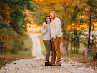 Country Road Engagement | Crazy Fall Colors | Maggie and Carson | Frankford, Mo