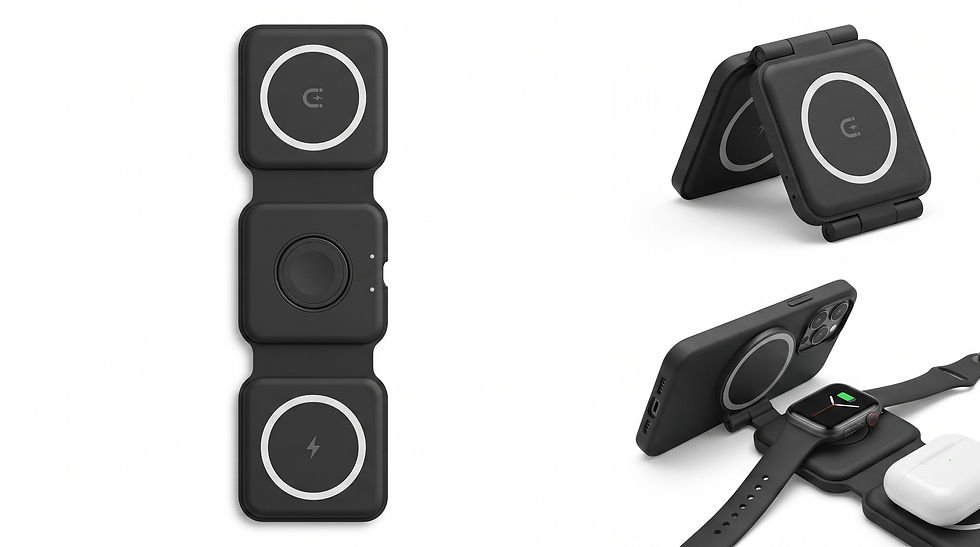 Thumbnail: 3-in-1 Foldable Magnetic Wireless Charging for iPhone, Apple Watch & AirPods