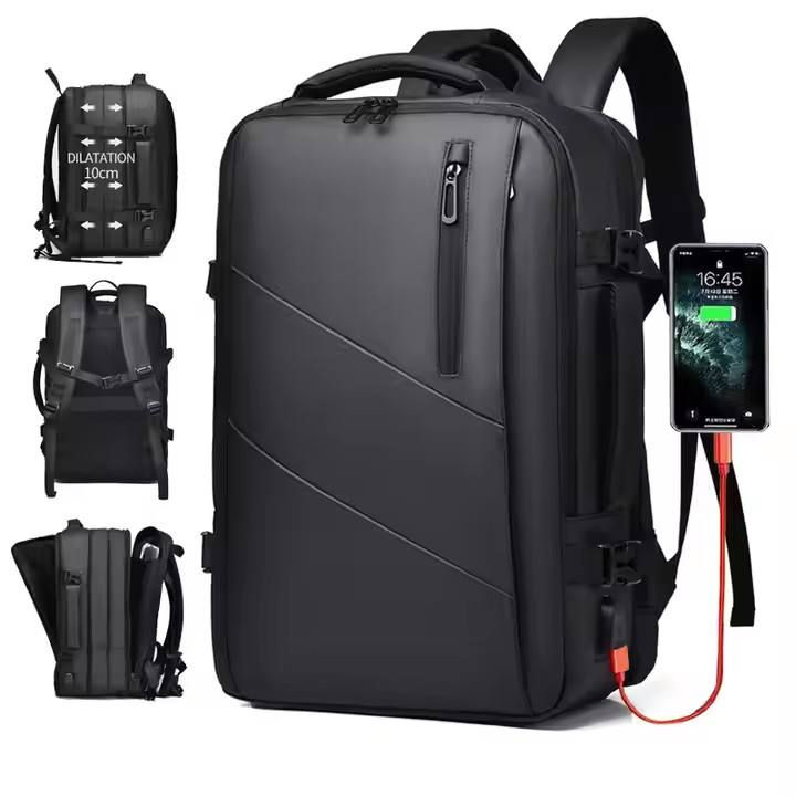 Thumbnail: Travel Laptop Backpack for Men, Expandable Business Backpack