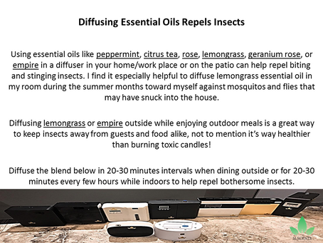 Diffusing Essential Oils Repels Insects
