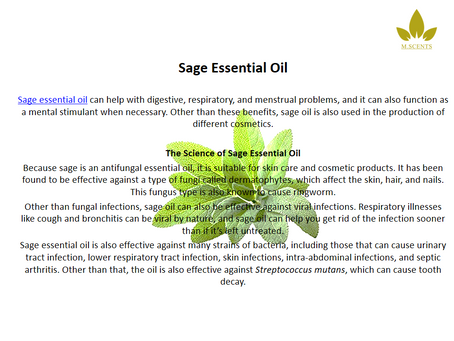 Sage Essential Oil