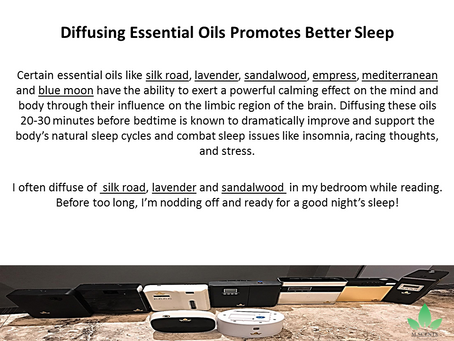 Diffusing Essential Oils Promotes Better Sleep