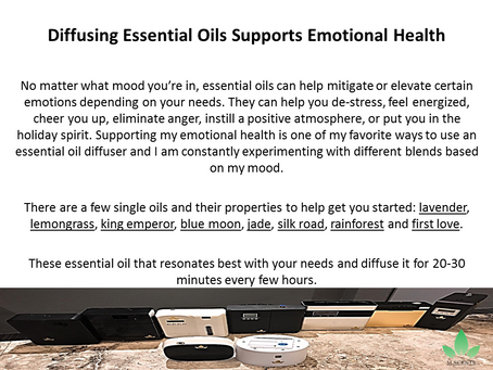 Diffusing Essential Oils Supports Emotional Health