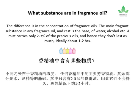 What substance are in fragrance oil? 香精油中含有哪些物质?