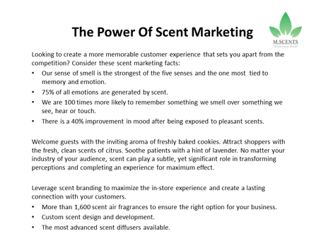 The Power of Scent Marketing