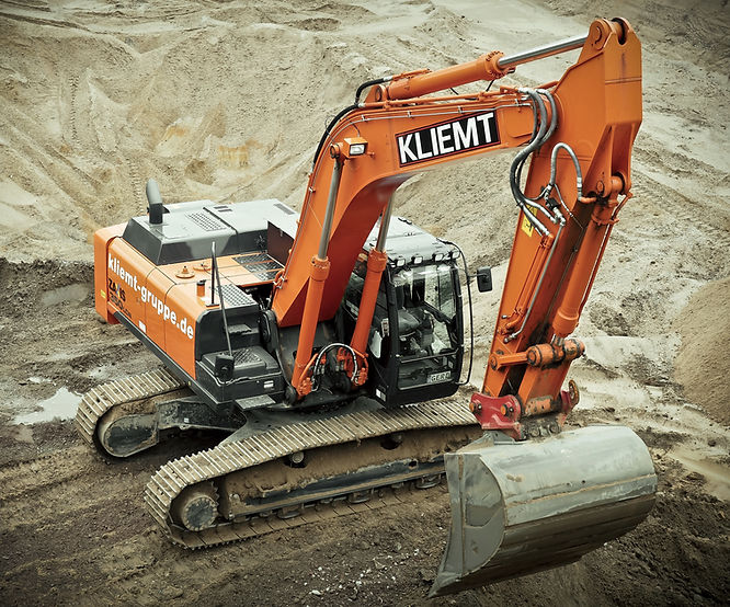 Orange Excavator Vehicle