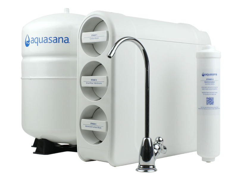 Aquasana SmartFlow reverse osmosis drinking water system with faucet
