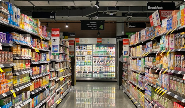 Display fridges and shelving