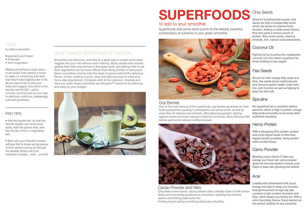 Juice and Smoothie Magazine Layout