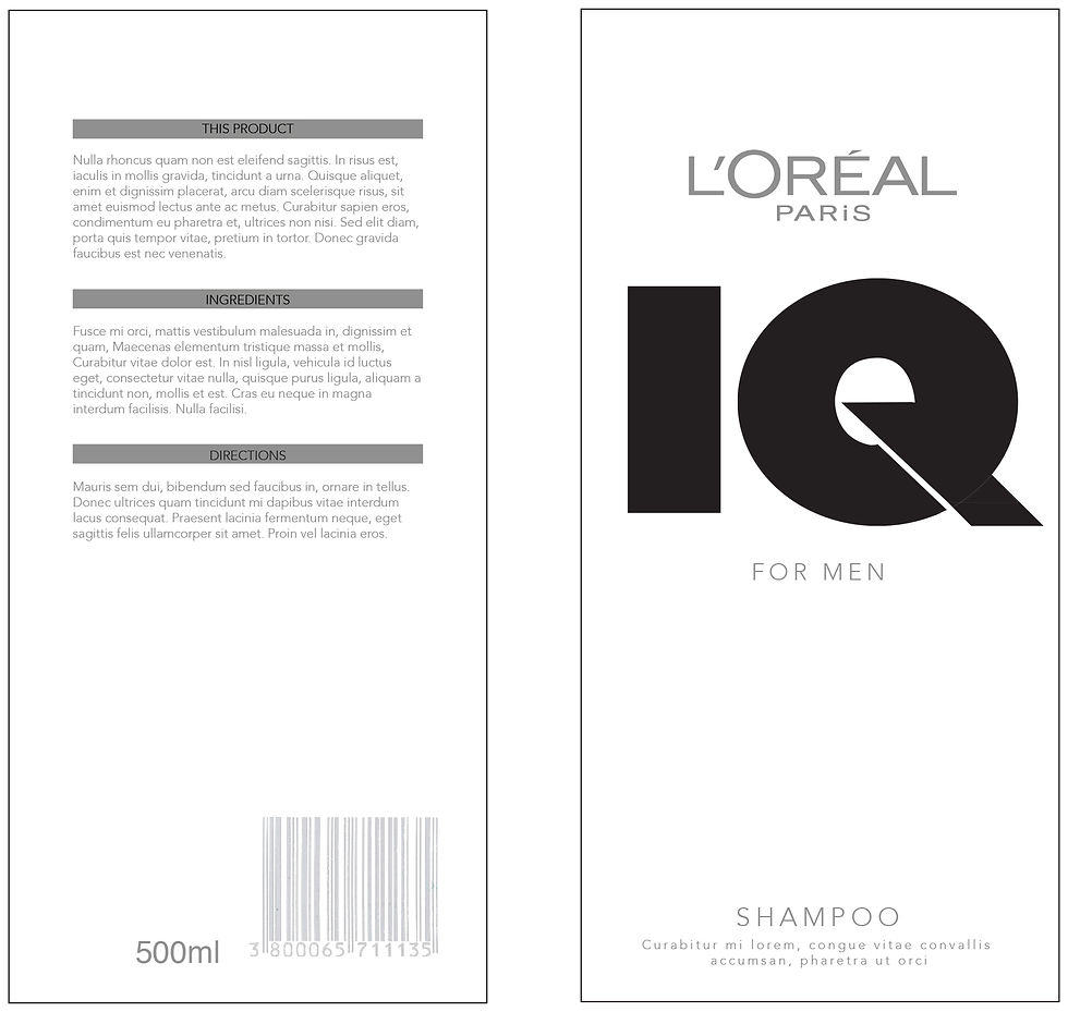 IQ Men's Shampoo Bottle