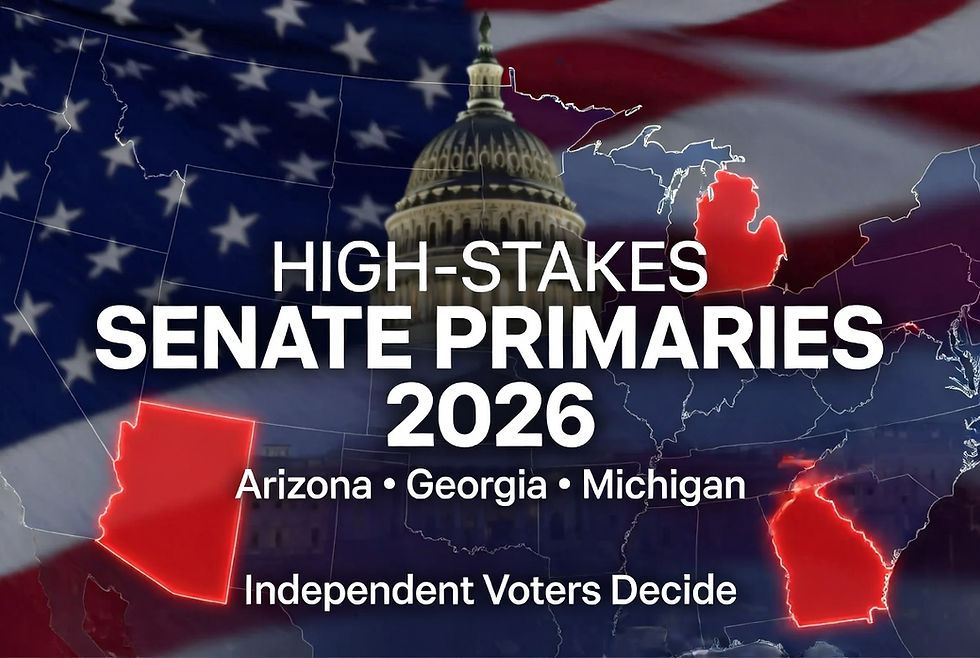 Arizona - Gerogia - Michigan - High-Stakes Senate Primaries 2026