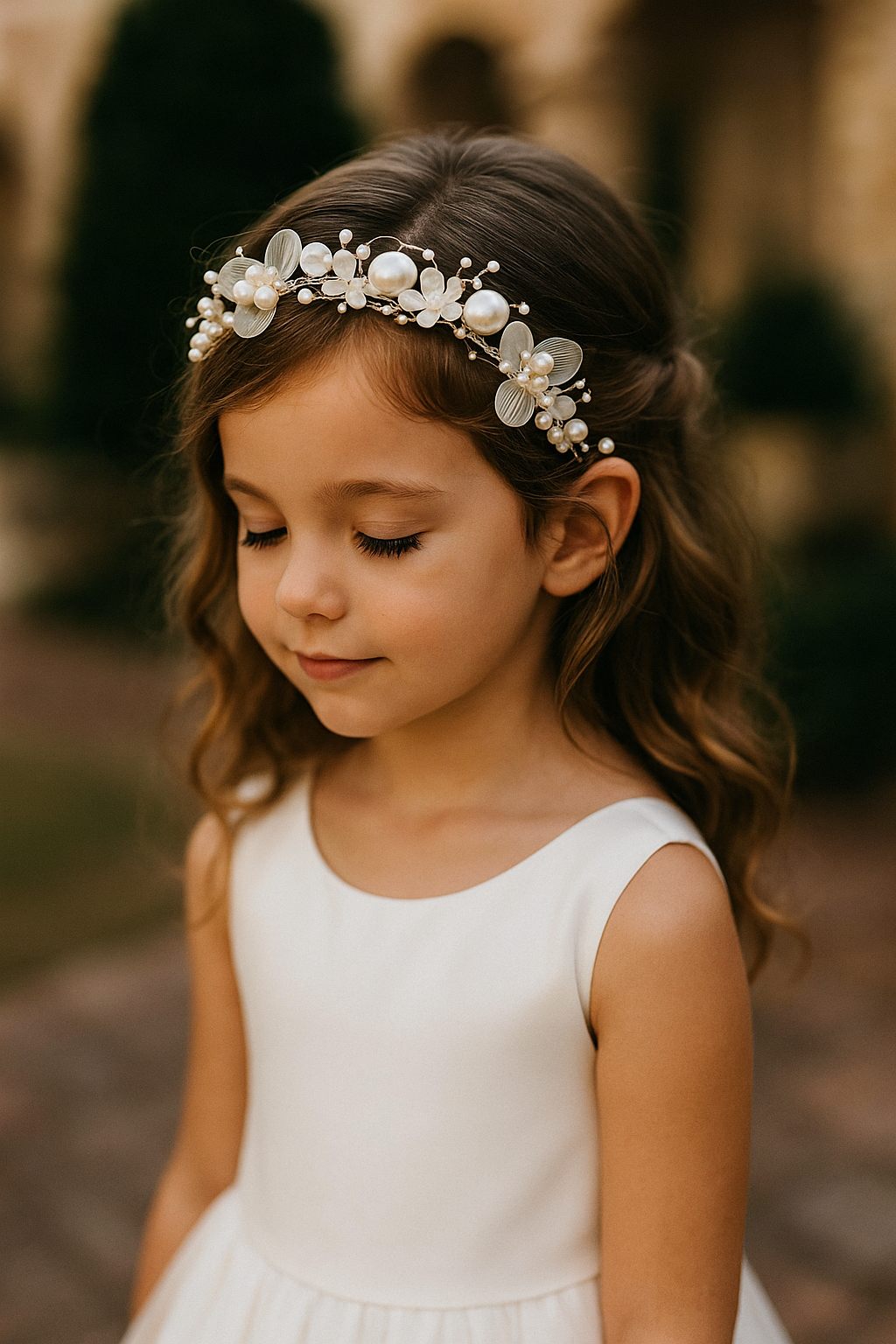 Diadema niña de las flores 