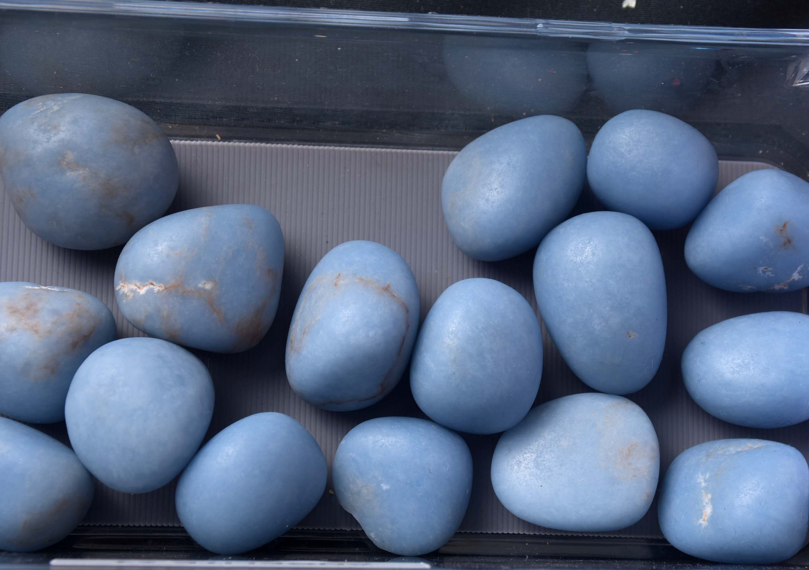 Angelite tumble samples