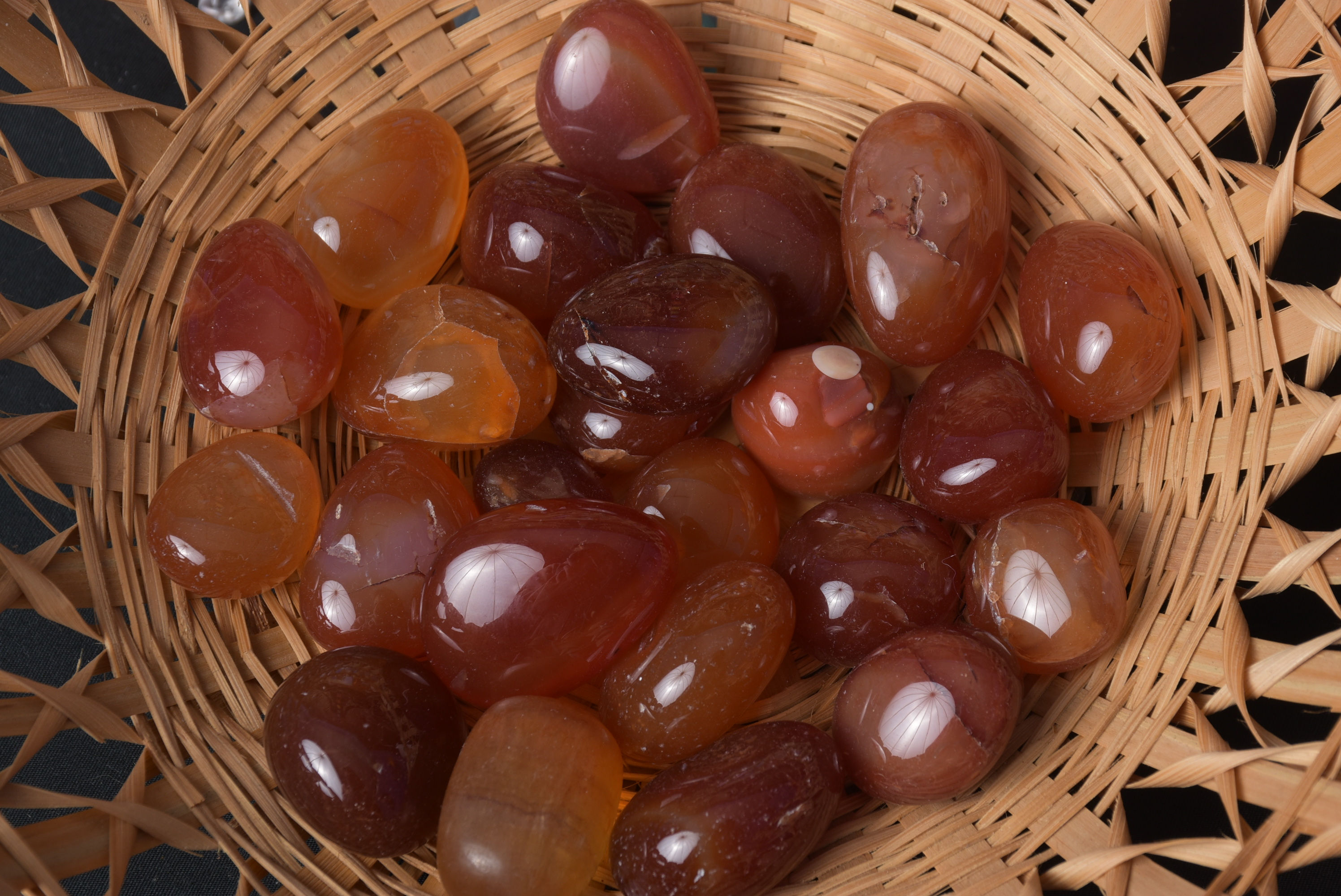 Carnelian tumble samples