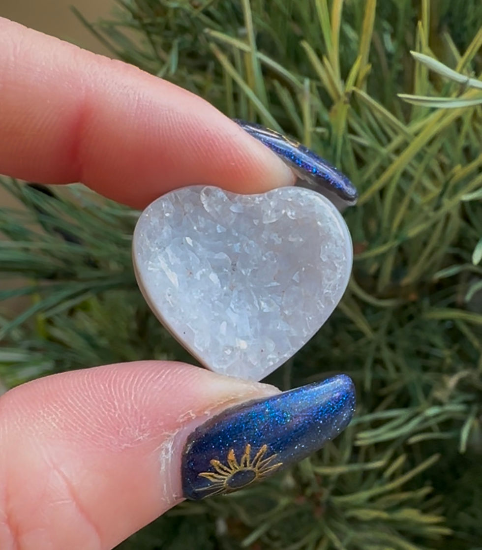 Thumbnail: Mini Amethyst Druzy Hearts