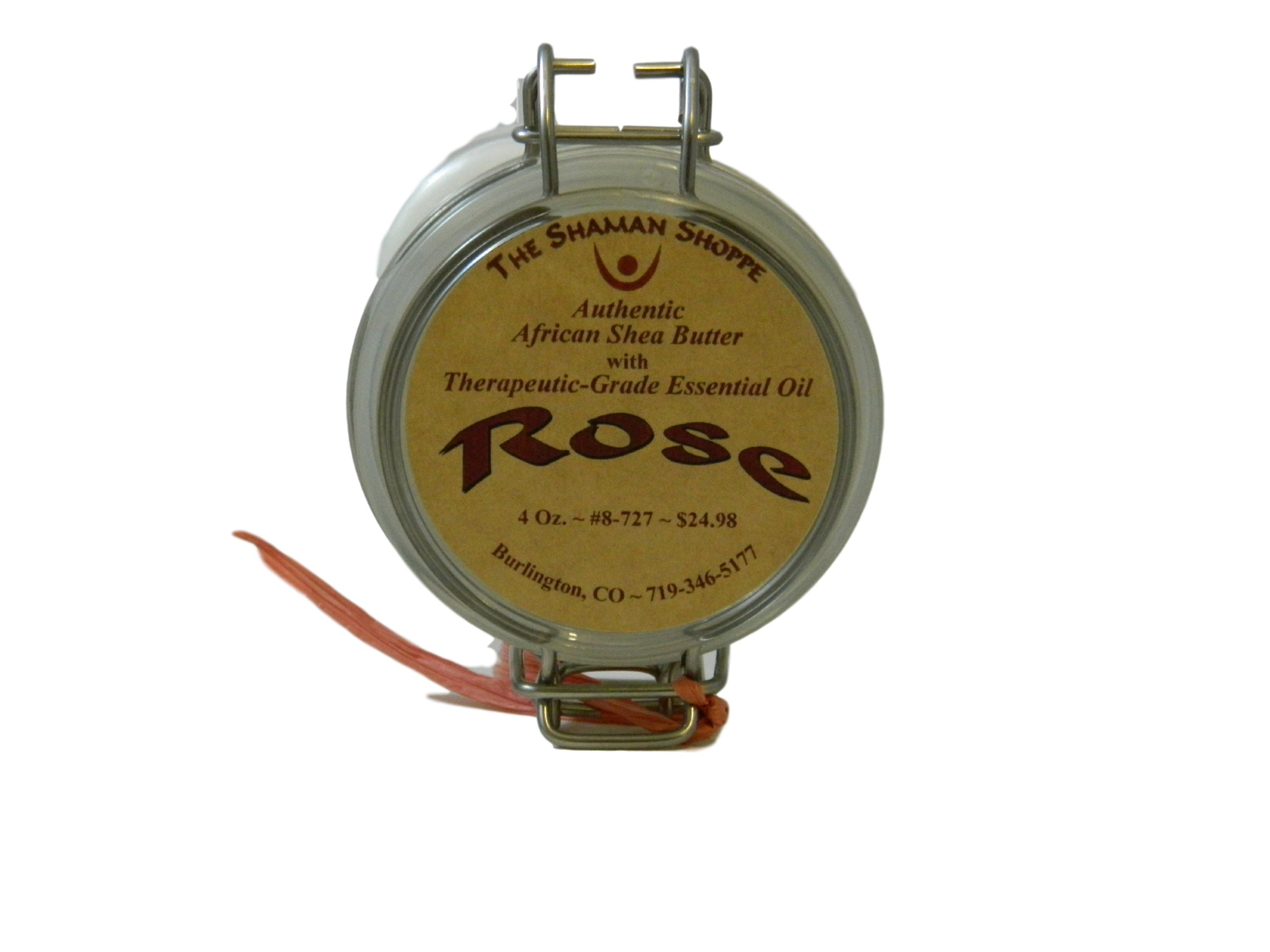 Organic African Shea Butter with Rose Essential Oil Blend ~ 4 Oz.