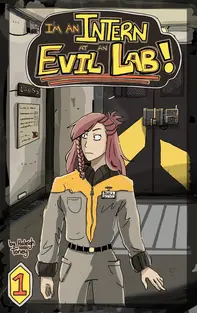 An illustrated book cover showing a person in a military-esque suit in some type of lab.