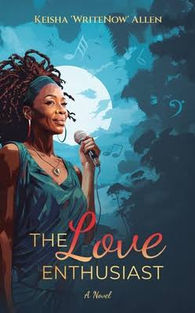 A book cover showing a Black woman holding a microphone.
