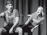 travis and ailsa in an improv scene