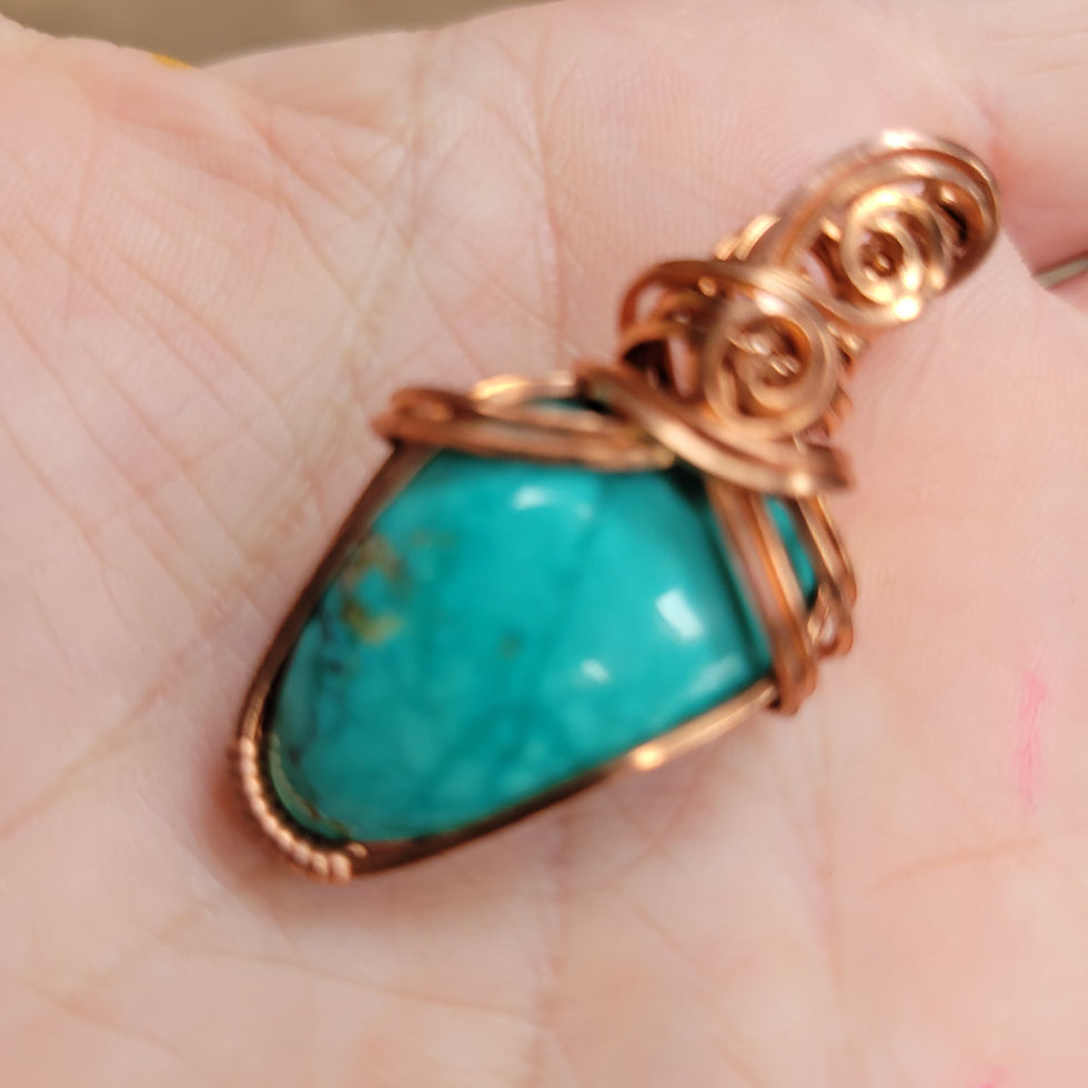 Thumbnail: Turquoise copper pendant