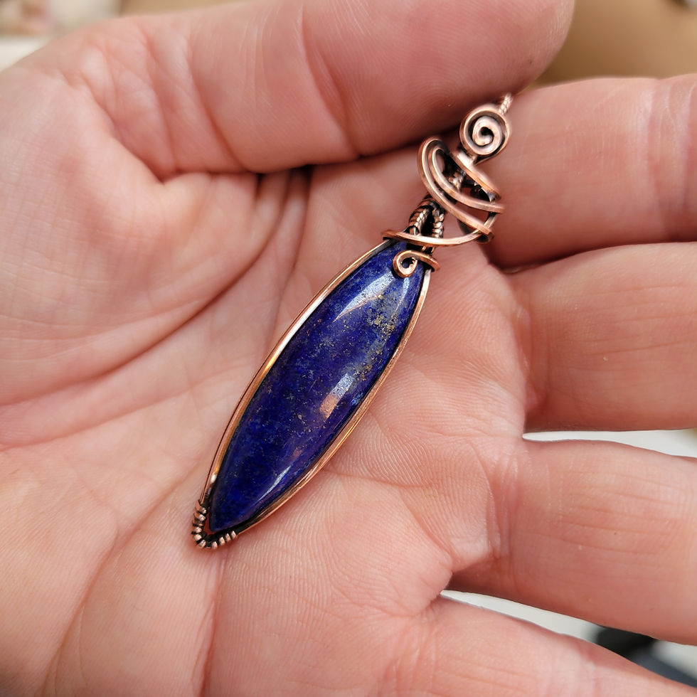 Thumbnail: Lapis Lazuli aged Copper Pendant