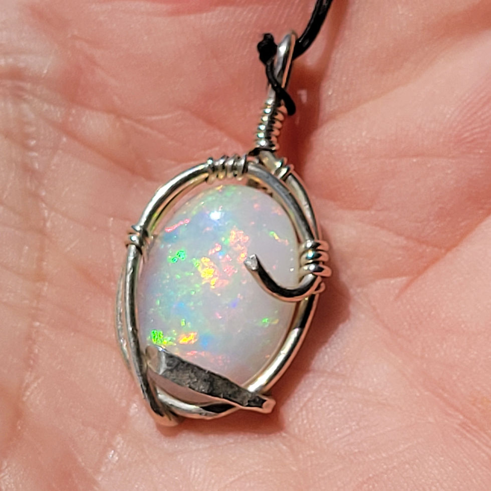 Thumbnail: 5.5ct Welo Opal in Argentium Silver