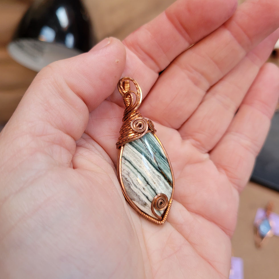 Thumbnail: Apple Jasper Copper Pendant