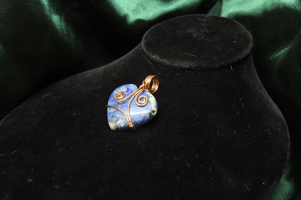 Thumbnail: Tiffany Stone Heart Copper Pendant